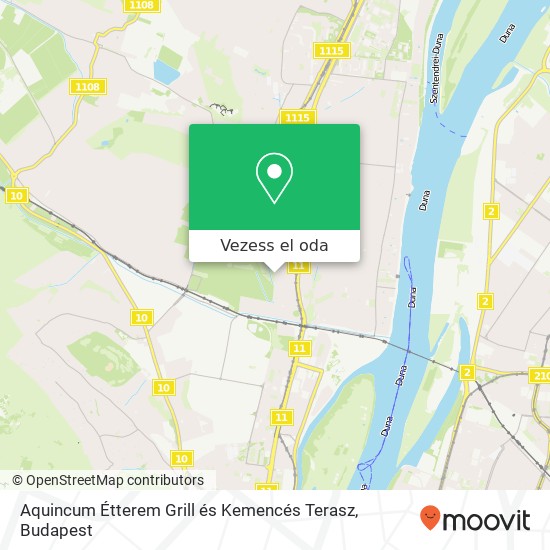 Aquincum Étterem Grill és Kemencés Terasz térkép
