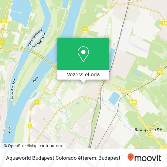 Aquaworld Budapest Colorado étterem térkép