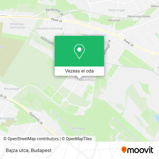 Bajza utca térkép