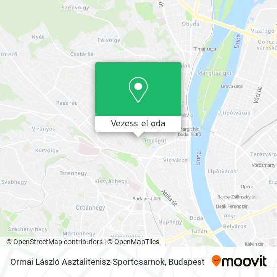 Ormai László Asztalitenisz-Sportcsarnok térkép