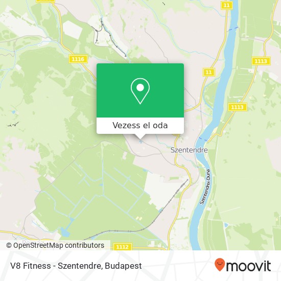 V8 Fitness - Szentendre térkép