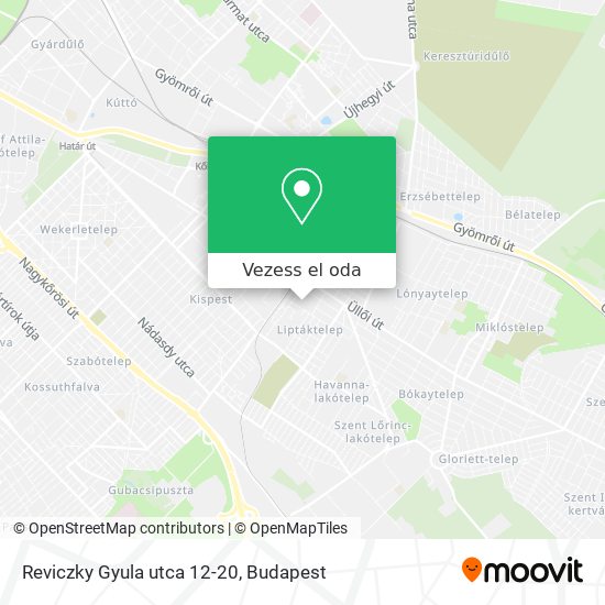Reviczky Gyula utca 12-20 térkép
