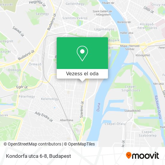 Kondorfa utca 6-8 térkép