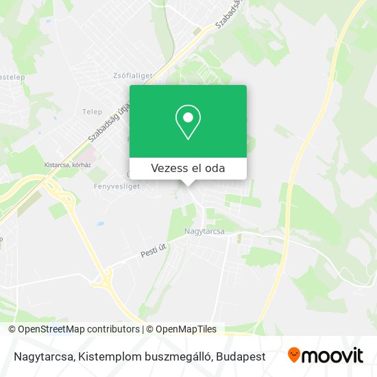 Nagytarcsa, Kistemplom buszmegálló térkép