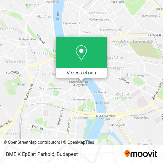 BME K Épület Parkoló térkép