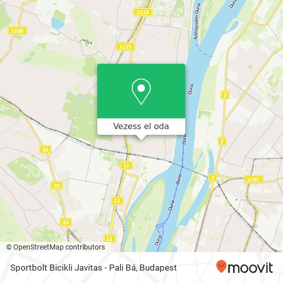 Sportbolt Bicikli Javitas - Pali Bá térkép