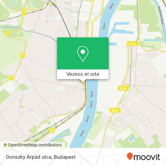 Donszky Árpád utca térkép