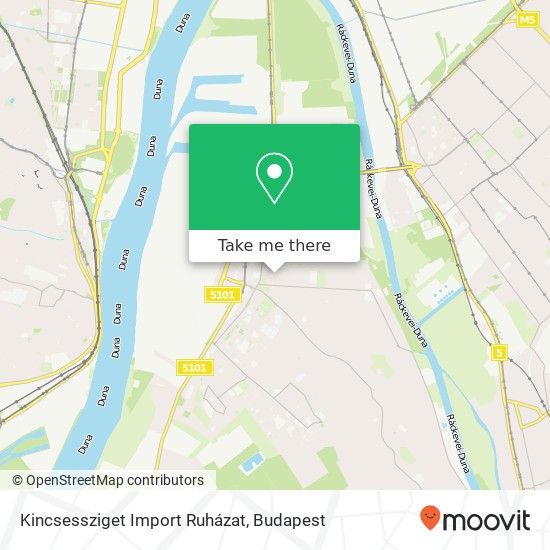 Kincsessziget Import Ruházat, Táncsics Mihály utca 1212 Budapest térkép