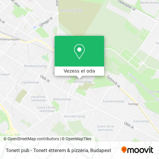 Tonett pub - Tonett étterem & pizzéria térkép