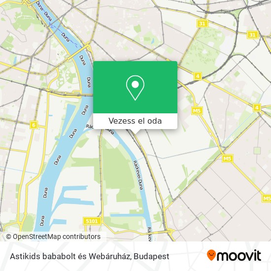 Astikids bababolt és Webáruház térkép