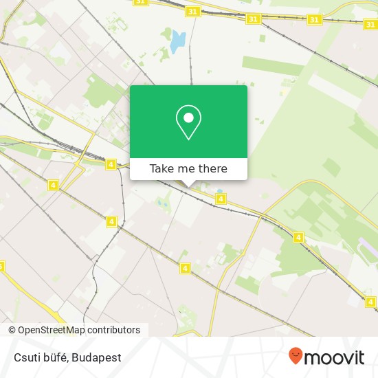 Csuti büfé, Gyömrôi út 1183 Budapest térkép
