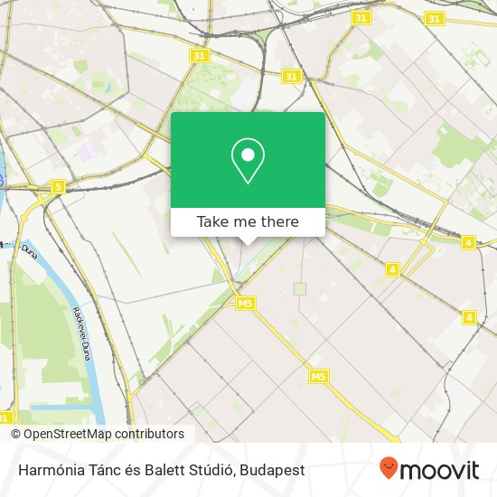 Harmónia Tánc és Balett Stúdió, Toronyház utca 21 1098 Budapest térkép