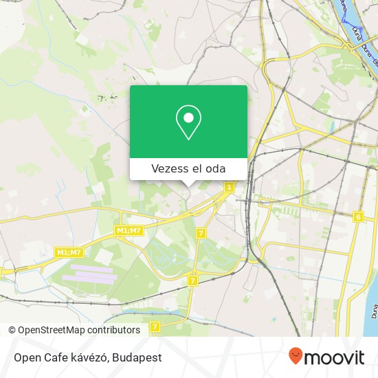 Open Cafe kávézó, Rétköz utca 7 1118 Budapest térkép