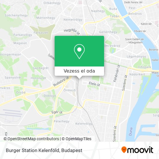 Burger Station Kelenföld térkép