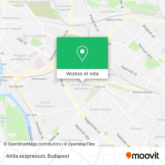 Attila eszpresszó térkép