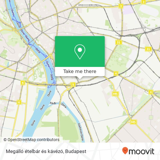 Megálló ételbár és kávézó, Mester utca 1097 Budapest térkép