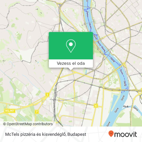 McTels pizzéria és kisvendéglő, Bocskai út 76 1113 Budapest térkép