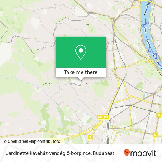 Jardinette kávéház-vendéglő-borpince, Németvölgyi út 136 1112 Budapest térkép