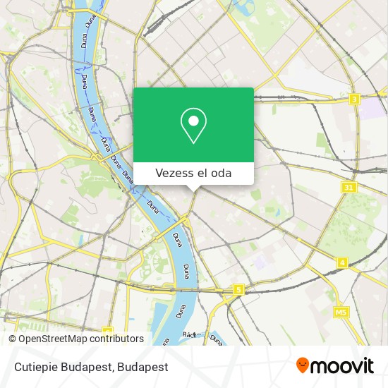 Cutiepie Budapest térkép