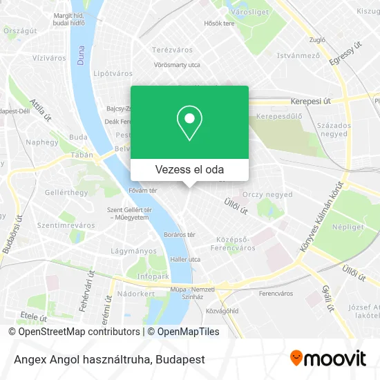 Angex Angol használtruha térkép