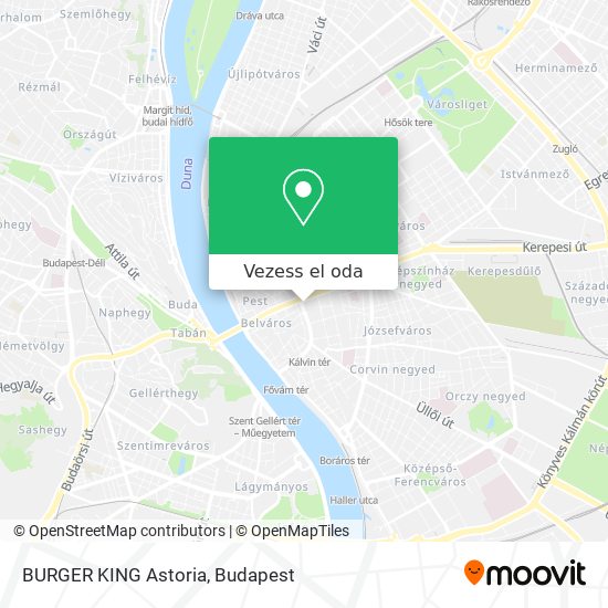 BURGER KING Astoria térkép