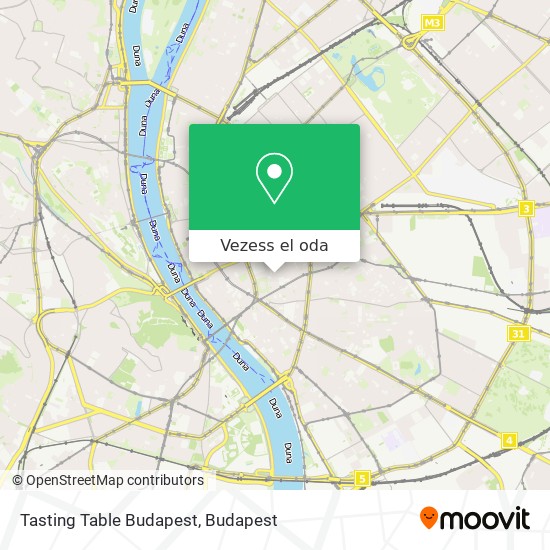 Tasting Table Budapest térkép