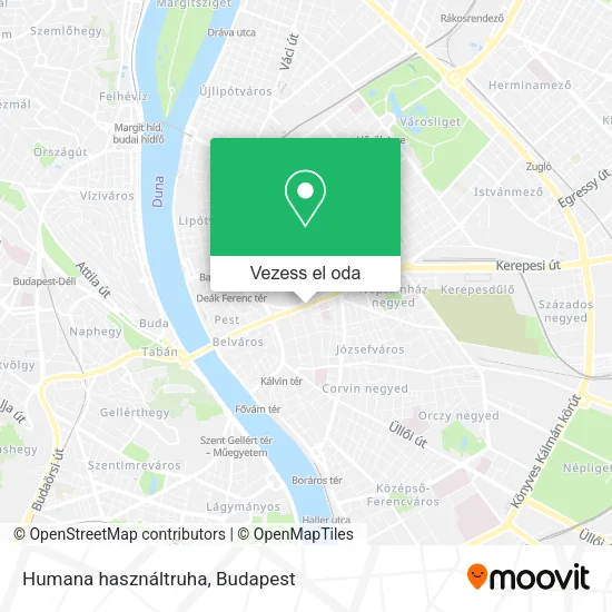 Humana használtruha térkép