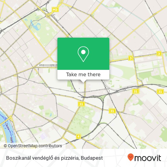 Boszikanál vendéglő és pizzéria, Ciprus utca 1087 Budapest térkép