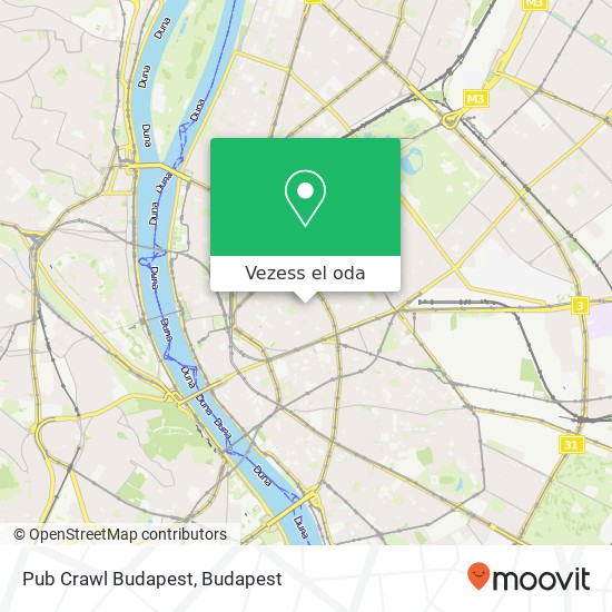 Pub Crawl Budapest térkép