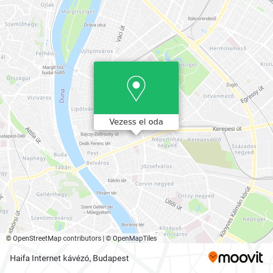Haifa Internet kávézó térkép