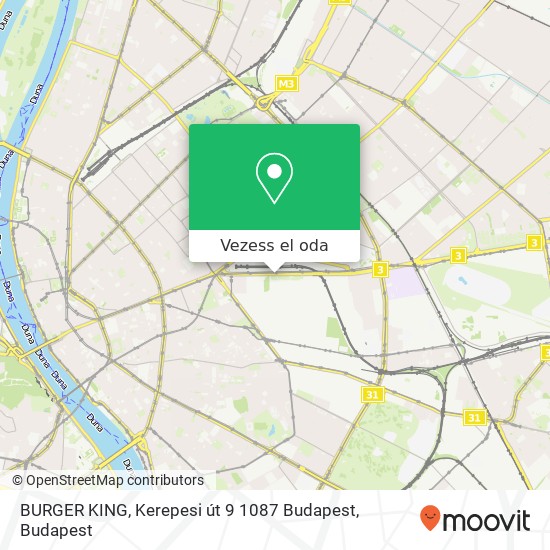 BURGER KING, Kerepesi út 9 1087 Budapest térkép