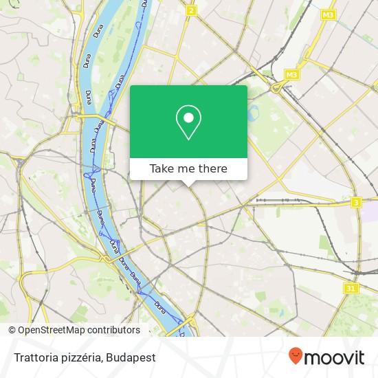 Trattoria pizzéria, Erzsébet körút Budapest térkép