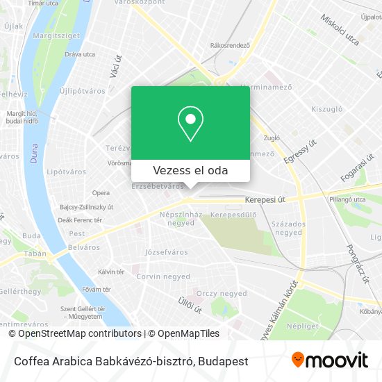Coffea Arabica Babkávézó-bisztró térkép