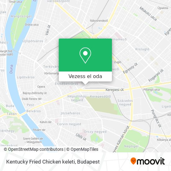 Kentucky Fried Chicken keleti térkép