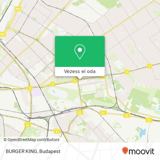 BURGER KING, Kerepesi út 1106 Budapest térkép
