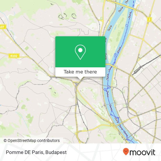 Pomme DE Paris, Lövôház utca 1024 Budapest térkép