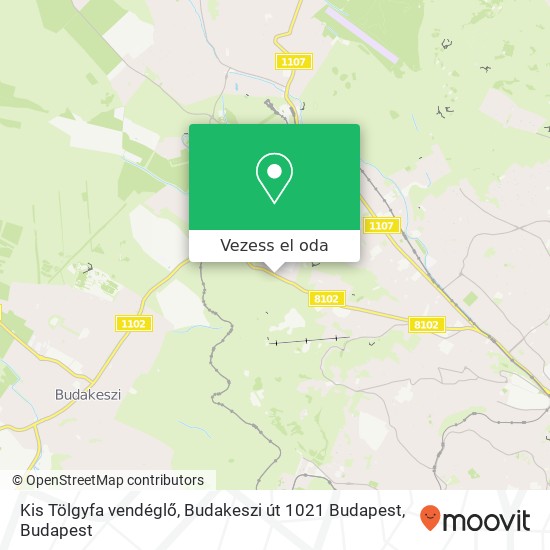 Kis Tölgyfa vendéglő, Budakeszi út 1021 Budapest térkép