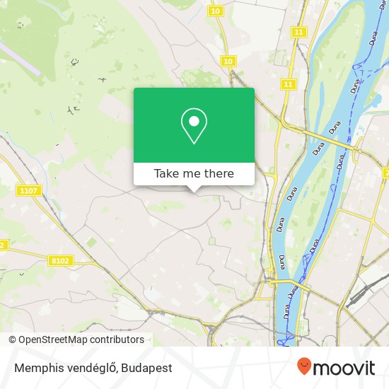 Memphis vendéglő, Zöldmáli lejtô 1025 Budapest térkép