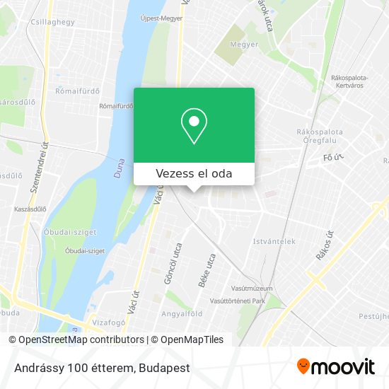 Andrássy 100 étterem térkép