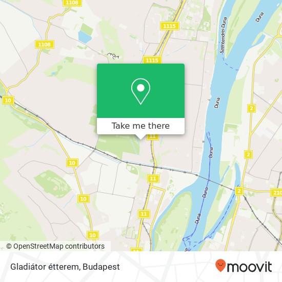 Gladiátor étterem, Nádszál utca 25 1031 Budapest térkép