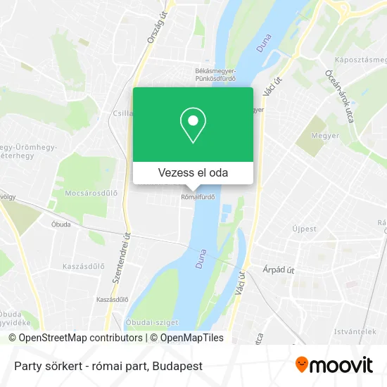 Party sörkert - római part térkép