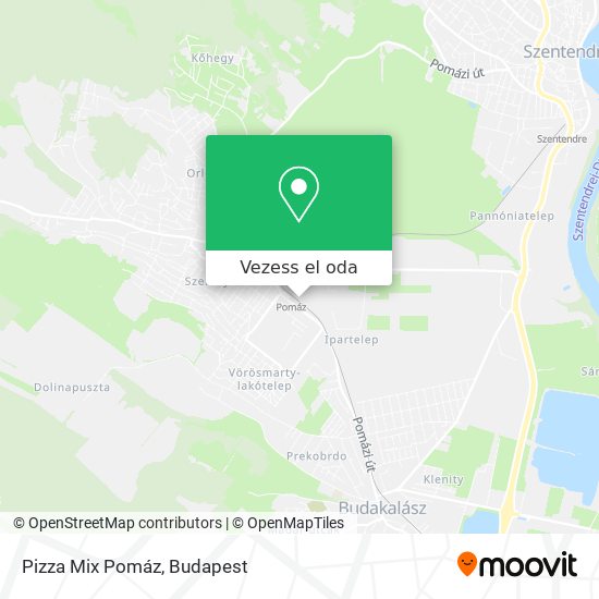 Pizza Mix Pomáz térkép
