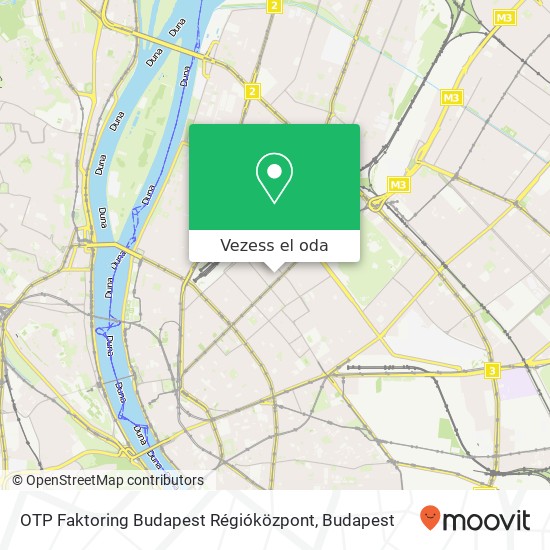 OTP Faktoring Budapest Régióközpont térkép