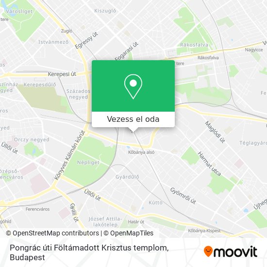 Pongrác úti Föltámadott Krisztus templom térkép
