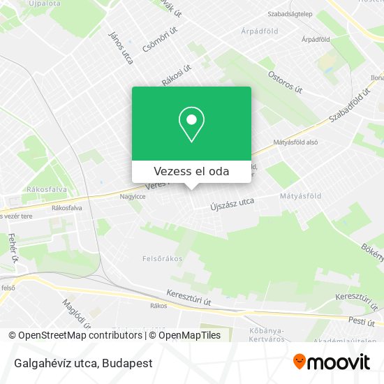Galgahévíz utca térkép