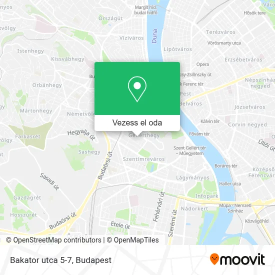 Bakator utca 5-7 térkép