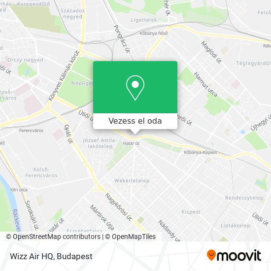 Wizz Air HQ térkép