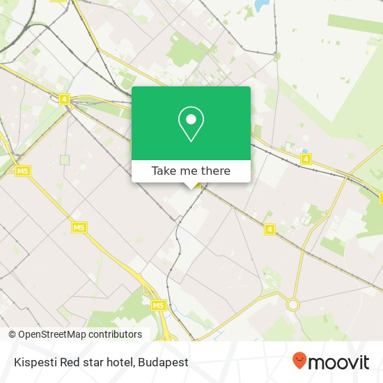 Kispesti Red star hotel térkép