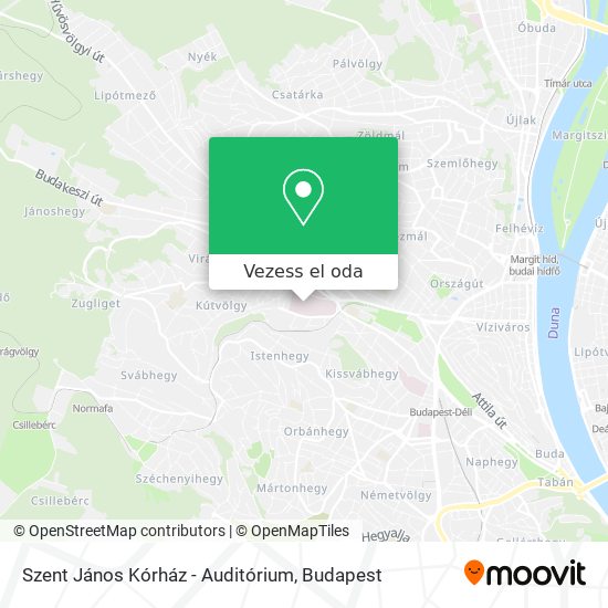Szent János Kórház - Auditórium térkép