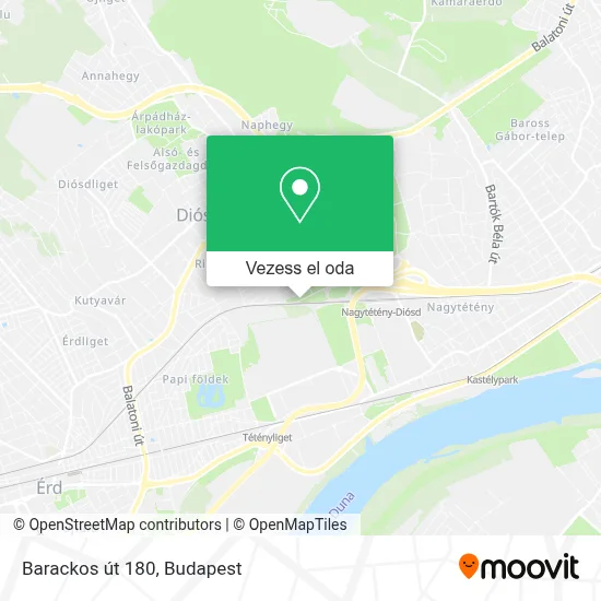 Barackos út 180 térkép